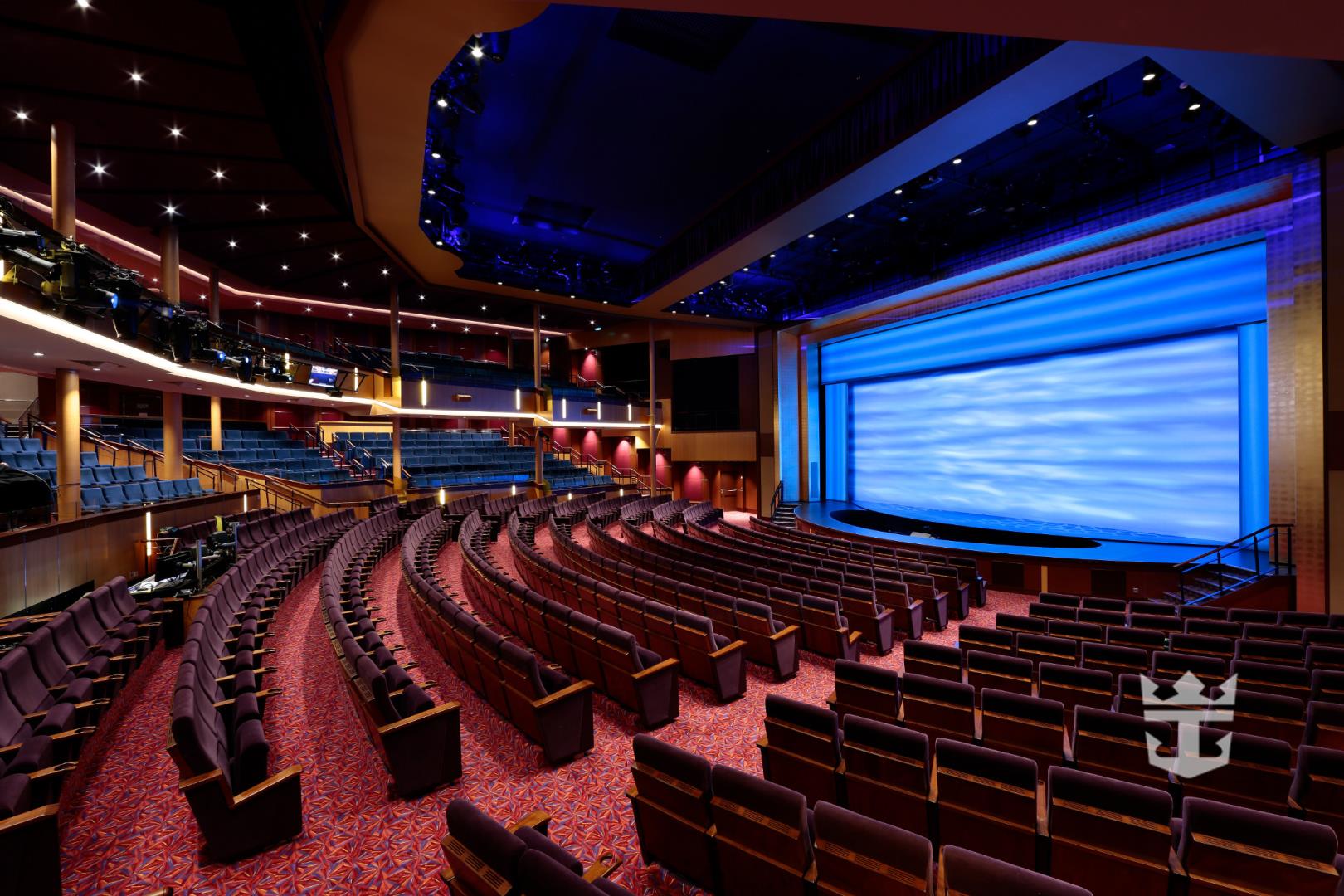 View of movie screen and seating in 3D Movie Theater